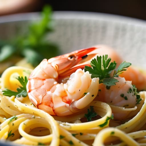 Delicious 15-Minute Garlic Butter Shrimp Pasta.