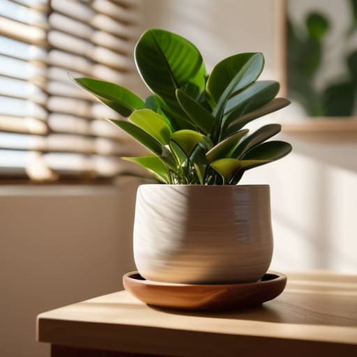 Waxy green ZZ Plant: Low Light Royalty.